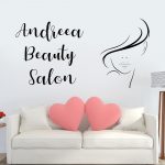 Sticker Decorativ Personalizat Salon Frumusete, 47x90 cm, Oracal - imagine 3