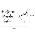 Sticker Decorativ Personalizat Salon Frumusete, 47x90 cm, Oracal - imagine 2