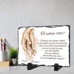 Placa de ardezie personalizata "Te iubim, tati!", 19x28 cm - imagine 2
