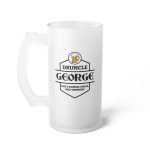 Halba de Bere Personalizata cu Mesaj "DRUNCLE" , 500 ml, transparenta, mata